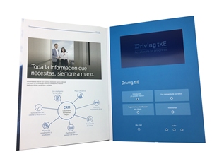 Tarjeta de video de gran capacidad <span class=keywords><strong>A4</strong></span> de 7 pulgadas-Destacada en el folleto de video de boda LCD como libro de negocios de publicidad - Product Image 2