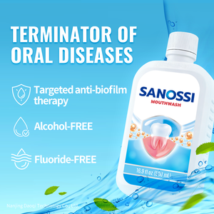 Sanossi 500ML Bain de <span class=keywords><strong>bouche</strong></span> portable doux pour un microbiome sain, maintient l'hygiène buccale, goût doux, soin buccal - Product Image 2