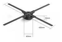 Ventilador de holograma 3D para proyector de holograma, dispositivo de proyección de animación HD de 65cm