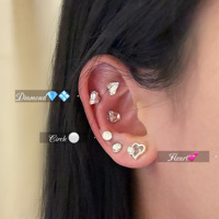 10 Pièces de Patchs d'Acupression Élégants en Alliage pour l'Oreille, Bande Médicale Invisible, Éclaircissement du Teint, Soulagement du Stress, Amincissement et Beauté