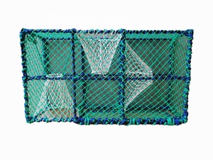 Red de Pesca de Polietileno de Alta Densidad (HDPE) con Marco Galvanizado en Caliente, Tamaños Personalizados Disponibles, Jaula Rectangular para Pesca de Langostas - Product Image 1