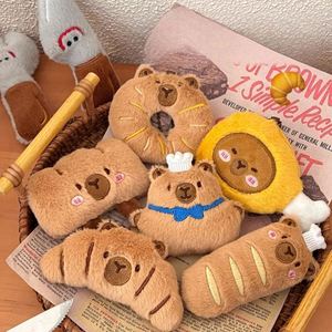 Lindo Llavero de Peluche de Capibara con Temática de Comida, Colgante de Animal de Peluche Suave con Diseño de Pan y Donut, Kawaii, Ecológico, Forma 3D, para Bolsos - Product Image 5
