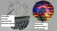Etiquetas de Seguridad con Código de Barras Holográficas para Envases Cosméticos, Adhesivos Void a Prueba de Manipulación para Sellado de Productos de Belleza, Ecológicas