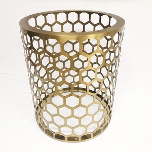 Di alta Qualità di Lusso Salotto Moderno Circolare Scava Fuori Lato Caffè Tè Tavolo di Marmo <span class=keywords><strong>gambe</strong></span> Oro Lucido Da Comodino Da Tavolo di Base - Product Image 4