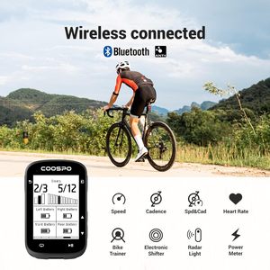 Ordinateur de vélo sans fil COOSPO CS500 2,6 pouces GPS BT 5.0 avec rétroéclairage automatique, compteur de vitesse, navigation d'itinéraire, étanche IP67 - Product Image 6