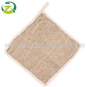 Lot de 6 débarbouillettes carrées en coton biologique à motif uni (Beige) certifiées GOTS 500 g/m² certifiées Oeko-Tex - Product Image 4