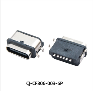 Cjt 6pin TYPE-C kết nối với mạ Vàng ROHS chứng nhận SMT gắn cho tự động & công nghiệp điện tử - Product Image 3