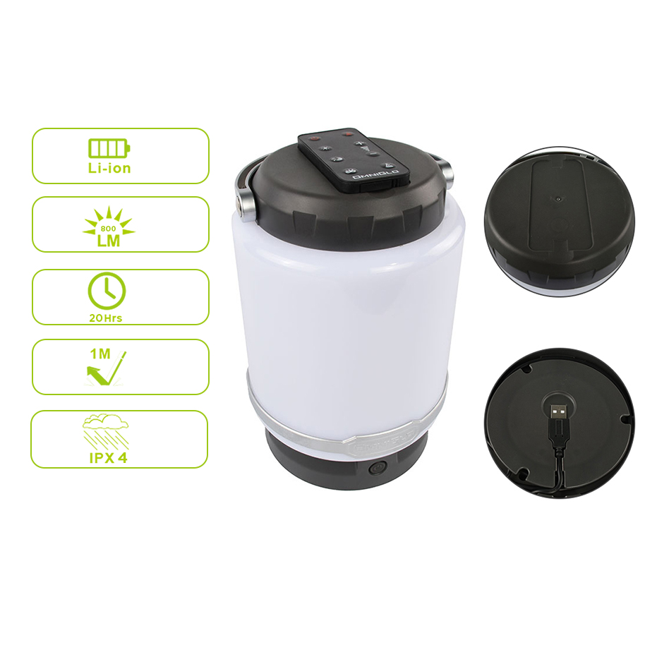 Светодиодный фонарь для кемпинга, водонепроницаемый складной светильник с крючком, с дистанционным управлением и внешним аккумулятором