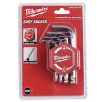 Jeu de clés hexagonales compactes 9 pièces 1,5-10 mm avec verrouillage par torsion, accessoires pour outils électriques