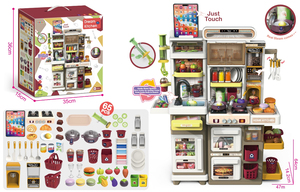 66 cm Red Double Cabinet Voice Spray Funktion ABS Ton Set Esstisch Küchen spielzeug Set Unisex 5-7 Jahre - Product Image 6