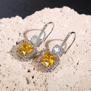 Orecchini Pendenti da Sposa Eleganti Vintage di Lusso Minimalisti con Gancio per Orecchio Gioielli alla Moda - Product Image 6