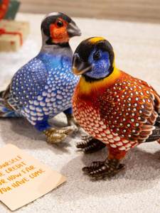 प्यारा तीन आयामी फ्लैनेल सुपर सॉफ्ट भारित प्लश गिनी फोल पक्षी गुड़िया आभूषण pp कपास भरने वाले पशु खिलौना के साथ - Product Image 2