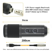 Profession elles BM-900 USB Studio Mikrofon mit Ständer verkabelt für Podcast-Aufnahme und Broadcasting Custom Logo