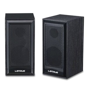 Lenrue V2200 Full Wooden Active <b>Speaker</b> <b>USB</b> 2.0 Stereo Multimedia Portable - Product Image 2