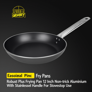 Padella Robust Plus da 12 Pollici Antiaderente in Alluminio con Manico in Acciaio Inossidabile per Uso su Piano Cottura - Product Image 3