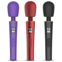 Vibrateur sans fil BANSEY AV Magic Wand, rechargeable par USB Type C, tête large de 260 mm, corps en silicone, étanche IPX6, outil de thérapie