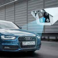 Caméra ANPR LPR pour solution de gestion des parkings, capture de plaques d'immatriculation 4MP, caméra IP PoE avec LED pour système d'accès