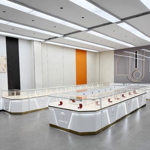 Nhà máy bán sang trọng kim cương cửa hàng trường hợp vitrine kính đứng Tủ vàng trang sức giới thiệu kính hiển thị cửa hàng bán lẻ hiển thị - Product Image 2