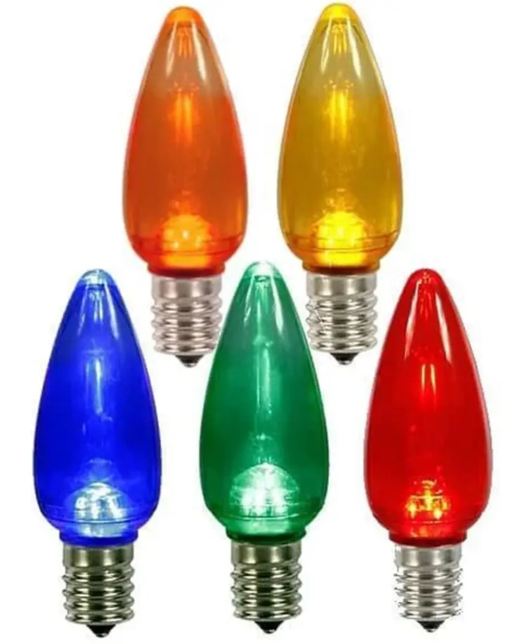 Lampu Pengganti Bohlam Lampu Natal LED C9, Pembersihan Berwarna Gaya Vintage