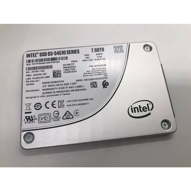IN-TEL D3-S4510 7.68TB 2.5 Inch SATA SSD SSDSC2KB076T8