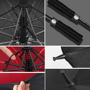 Автоматический зонт для гольфа 30 дюймов, с полноцветной печатью, двухслойный, очень большой, ветрозащитный, с защитой от УФ-излучения, с возможностью нанесения логотипа и печати на заказ - Product Image 2