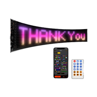 Nouvel écran LED matriciel flexible LOY, affichage Android 12V 18W pour publicité textuelle avant de voiture avec contrôle par application, garantie 1 an