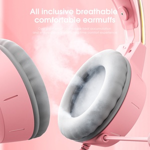 Auriculares para Juegos <span class=keywords><strong>ONIKUMA</strong></span> X15 Pro RGB Rosa, Auriculares Supraaurales con Micrófono Dinámico para PS5, PC, DJ, Viajes - Product Image 5