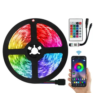 Kits de tira inteligente, 5m 10m rgb flexível uso interno externo