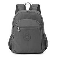 Sac à dos pour ordinateur portable unisexe léger en nylon pour étudiants, imperméable, matériau écologique, design multi-poches