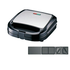 <span class=keywords><strong>Tostadora</strong></span> Eléctrica Automática para Sándwiches de 2 Rebanadas, con Termostato Ajustable, Placas Antiadherentes, 750W, Fácil de Usar - Product Image 3