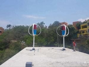12V 24V 48V เครื่องกำเนิดไฟฟ้า <span class=keywords><strong>VAWT</strong></span> 600W กังหันลมแนวตั้ง - Product Image 2