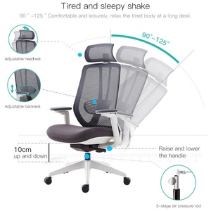 Silla de Oficina Ejecutiva de Lujo Personalizable al por Mayor, Negra, de Malla Ergonómica, Respaldo Alto, Soporte Lumbar, Reposacabezas Ajustable, Moderna - Product Image 5
