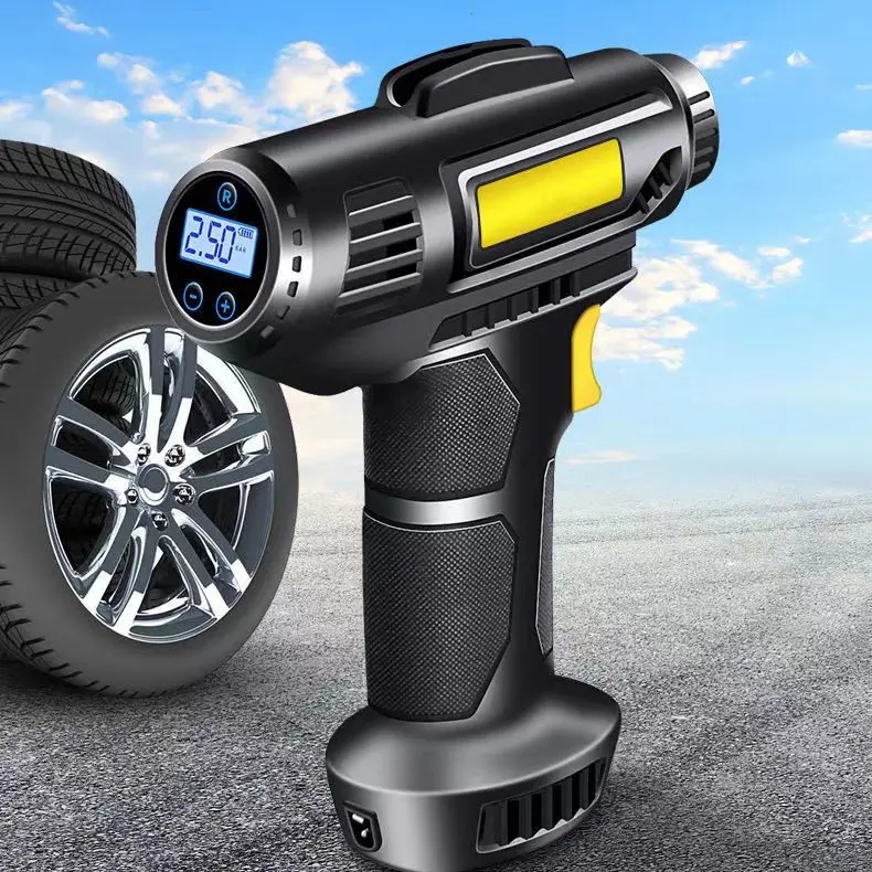 Digital Cordless Car Air Pump Rechargeable Small Car Air Compressor Wireless Handheld Portable Car Tire Inflator