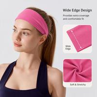 Bandeau de sport AeroMara en coton et polyester, anti-transpiration, à bord large, pour la course, le yoga, le fitness et l'entraînement en salle de sport