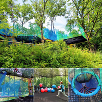 Parc d'attractions pour enfants avec filet d'escalade, de saut et de glisse en corde tressée, personnalisable et attrayant pour l'extérieur