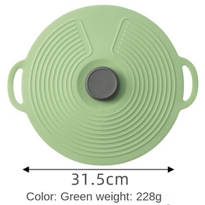 Couvre-plat en silicone bicolore anti-débordement avec couvercle à huile pour ustensiles de cuisine - Product Image 6