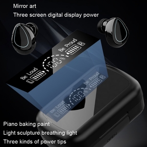 Tai Nghe Không Dây Vô Hình Mini Màn Hình Kỹ Thuật Số Âm Thanh Nổi Có Thùng Sạc SKY10 Phản Hồi Tốt - Product Image 5