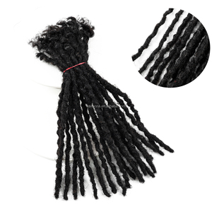 ANNA-Extension cheveux humains Remy 100% naturels, extension de dreadlocks, 14 pouces d'épaisseur, 0.6 <span class=keywords><strong>cm</strong></span>, pour <span class=keywords><strong>coiffure</strong></span> hip-hop - Product Image 2