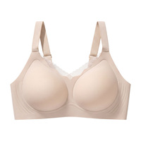 Exclusivité transfrontalière Soutien-gorge sans armatures grande taille, fin, push-up, respirant, réglable, avec coussinets fixes en gel souple pour un maintien confortable