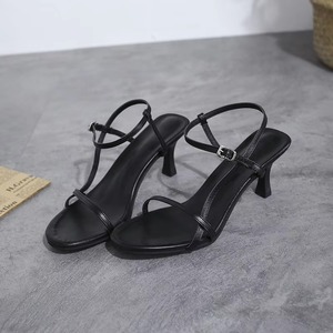 Sepatu Sandal Wanita Musim Panas Model Baru Elegan Seksi Hak Tinggi Stiletto Tali Romawi - Product Image 4