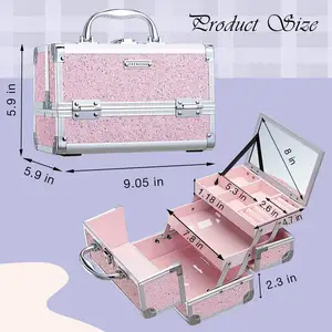 Make-Up Doos Cosmetische Case Vanity Box Organiser Beauty Opslag Trein Case Jewellery Box