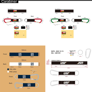 Dây đeo chìa khóa ngắn bằng <span class=keywords><strong>polyester</strong></span>, móc khóa an toàn in logo tùy chỉnh, dây đeo cổ tay thăng hoa quảng cáo - Product Image 2