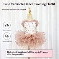 Robe de tutu de ballet pour filles, corsage brodé, épaules dénudées, jupe en organza multicouche, costume de spectacle de danse