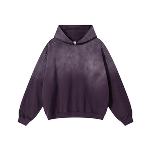 เสื้อสเวตเชิ้ตมีฮู้ดทรงโอเวอร์ไซส์ไล่เฉดสีสำหรับผู้ชาย รุ่น Y2K สไตล์สตรีทเรโทร  เป็นตัวเลือกที่สมบูรณ์แบบสำหรับการพักผ่อนแบบล้ำสมัย - Product Image 2