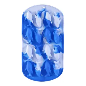 Molde para hielo 3D con forma de tiburón, bandeja para hacer hielo, molde de fácil desmoldeo para cócteles, whisky, bebidas, nevera, cocina, cafetería, camping - Product Image 1