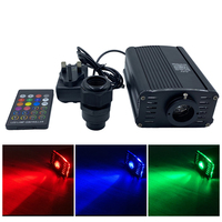 Kit de plafonnier à fibres optiques LED RGBW Meilaite APP-118 pour intérieur, 18W, avec construction en aluminium, IP20, dimmable, DC 12V, CRI 80