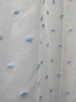 Ravissant rideau en voile transparent à pompons, style bohème, à pois, avec franges, jacquard, prêt à poser, pour chambre d'enfant, en tissu voile transparent.