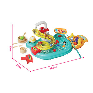 Fregadero de cocina educativo dos en uno, <span class=keywords><strong>dispensador</strong></span> de pesca y <span class=keywords><strong>agua</strong></span>, lavavajillas para niños, casa de juegos de <span class=keywords><strong>agua</strong></span>, caja de juguetes empaquetada - Product Image 1