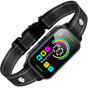 Wasserdichtes wiederauf lad bares USB-Smart-Anti-Bark-Halsband Elektrisches Hundetraining-Schock halsband mit LCD-Display für Katzen aus Kunststoff - Product Image 4