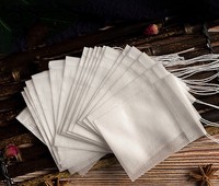 Sachets de thé biodégradables jetables de différentes tailles, 100 pièces/sachet, filtre vide, tissus non tissés, avec ficelle